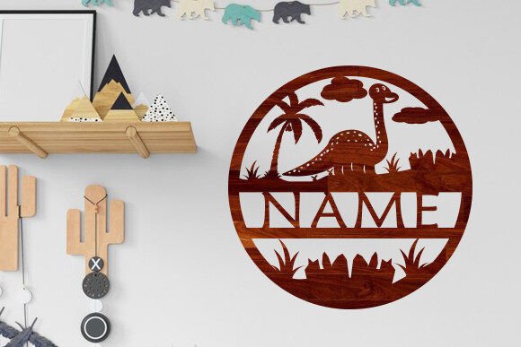 Download Nursery Dinosaur Name Sign Laser Cut Svg - Sign Collection