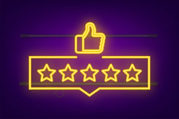 Download Rating Stars Neon Sign. User Reviews - Sign Collection