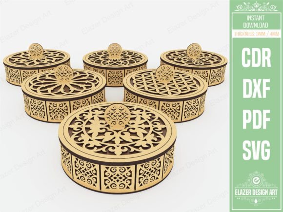 Download Decorative Round Box Laser Cut Svg Files - Svg file Collection
