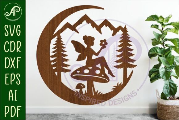 Download Crescent Moon Forest Fairy Wall Sign - Sign Collection