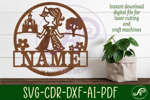 Download Princess Name Sign Svg Laser Cut - Sign Collection