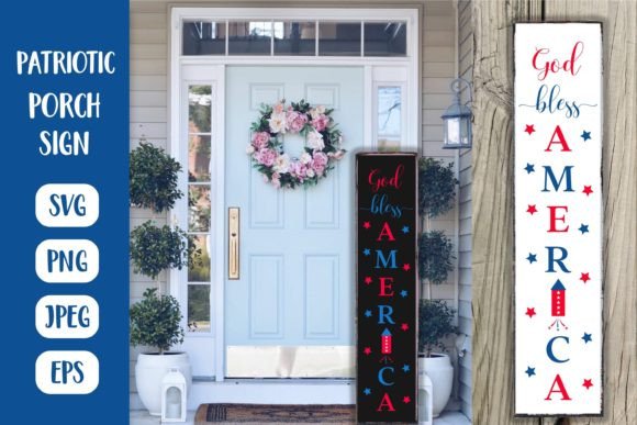 Download American Patriotic Welcome Porch Sign - Sign Collection