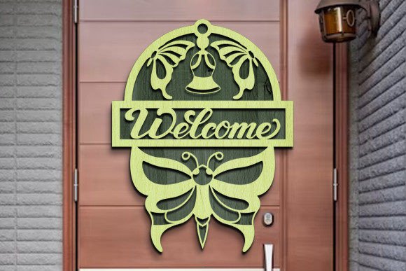 Download Butterfly Welcome Sign Laser Cut Svg. - Sign Collection