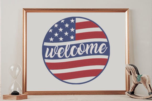 Download Welcome Sign USA Flag - Sign Collection