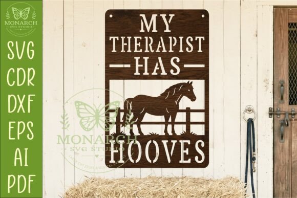 Download My Therapist Has Hooves Horse Wall Sign - Sign Collection