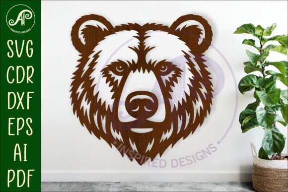 Download Bear Face Wall Art Sign, SVG File. - Sign Collection
