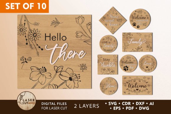 Download SIGNS Laser Cut Template Bundle - Sign Collection
