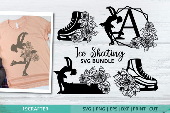Download Ice Skating SVG Design Bundle Cut File - Sign Collection