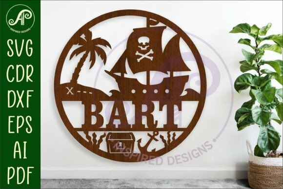 Download Pirate Ship Name Wall Art Sign - Sign Collection