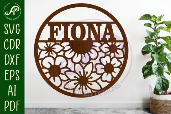 Download Floral Pattern Named Wall Sign or Card - Sign Collection