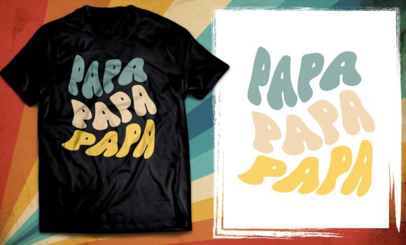 Download Papa Word Warp T Shirt Design Vector - Sign Collection