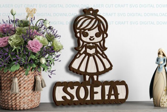 Download Princess Toddler Name Sign SVG Cut out - Sign Collection