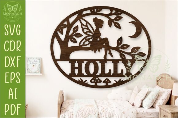 Download Enchanted Fairy Name Sign SVG | Woodland - Sign Collection