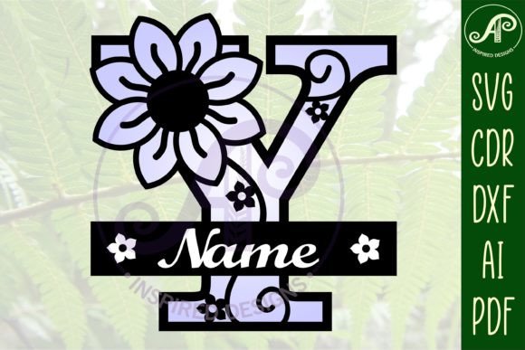 Download Letter Y Flower Layer Monogram SVG File - Svg file Collection