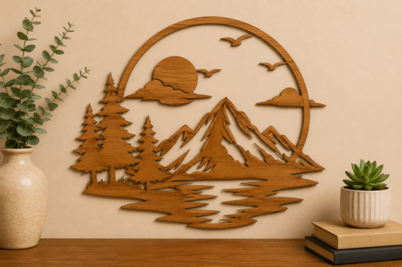 Download Tropical Sunset Wall Art SVG Laser Cut - Wall art svg Collection