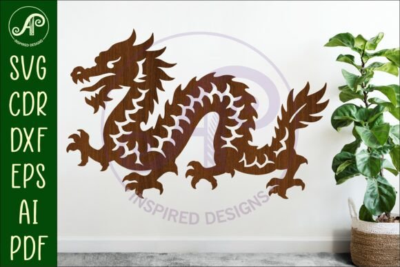 Download Chinese Dragon Wall Art Sign, SVG File 2 - Sign Collection