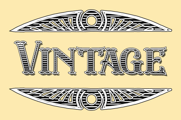 Download Vintage Sign Black and White Ornament - Sign Collection