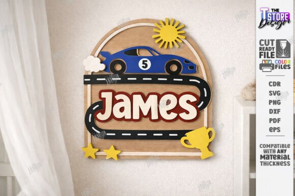 Download 3D Kids Room Wall Name Sign Laser Cut - Sign Collection