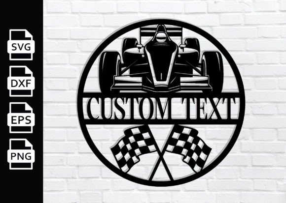 Download Race Car Custom Name Metal Sign - Sign Collection
