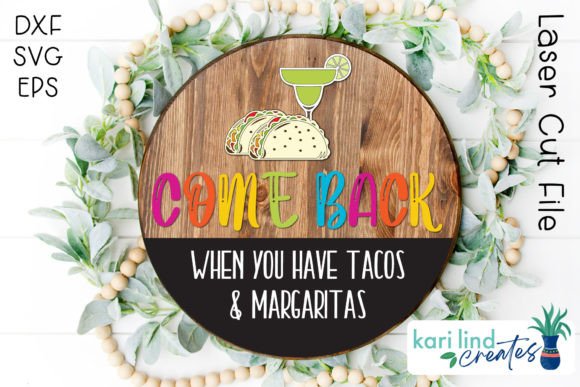 Download Tacos &amp; Margaritas Door Sign Laser SVG - Sign Collection