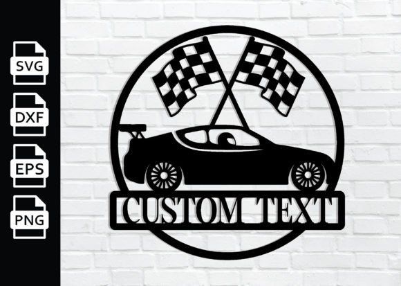 Download Race Car Custom Name Metal Sign - Sign Collection