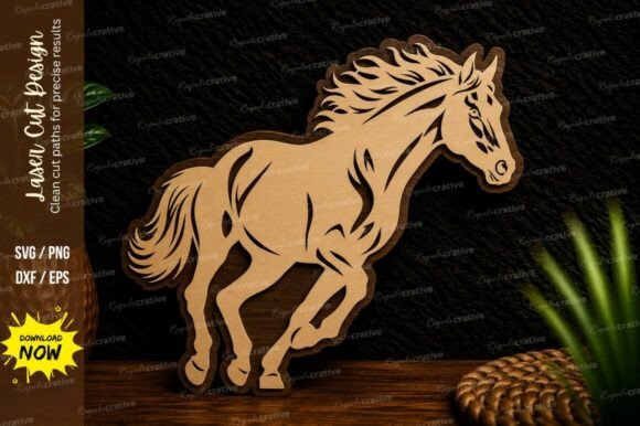 Download Galloping Horse Laser Cut Svg Design - Sign Collection