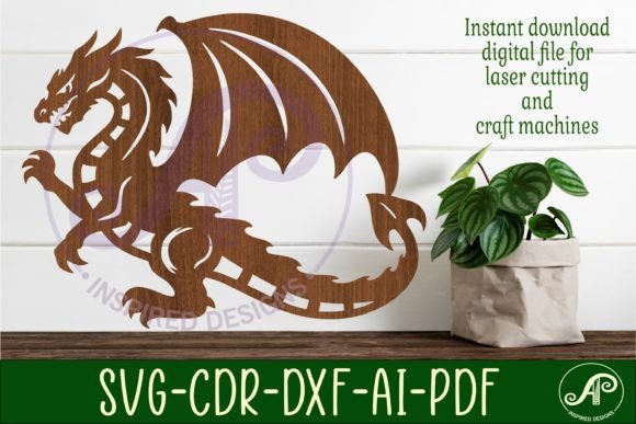 Download Dragon Wall Art Sign, SVG File. Vector - Sign Collection