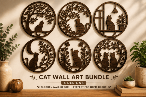 Download Cat Wall Art SVG,Laser Cut Bundle - Wall art svg Collection