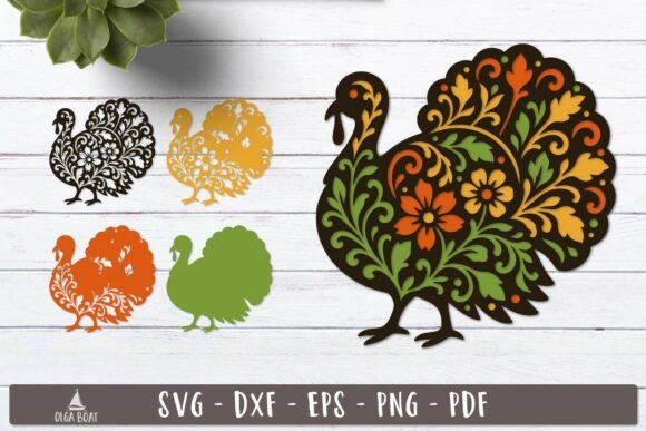 Download 3d Turkey Autumn Layered SVG Design - Sign Collection
