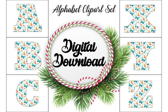Download Butterfly Alphabet Clipart Design Set - Sign Collection