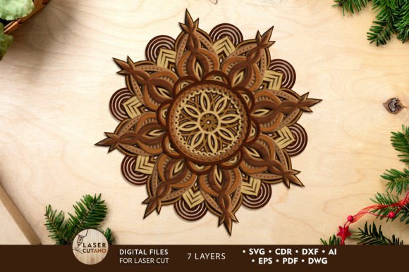 Download MULTILAYER MANDALA Laser Cut Templates - Cut templates Collection