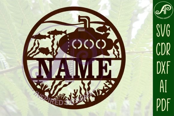 Download Submarine Name Sign SVG Cut File - Sign Collection