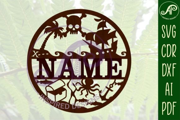 Download Pirate Name Sign SVG Cut File - Sign Collection