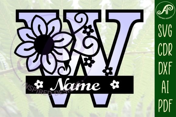 Download Letter W Flower Layer Monogram SVG File - Svg file Collection