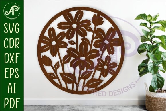 Download Floral 6 Petal Flower Wall Sign, SVG - Sign Collection