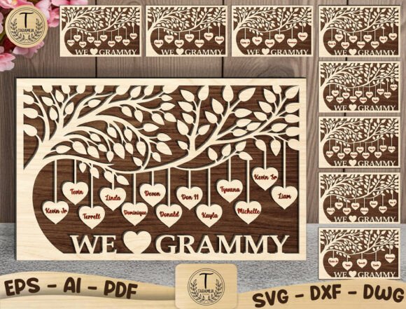 Download Personalized Family Tree Sign Laser Cut - Sign Collection