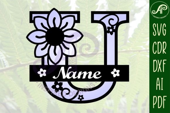 Download Letter U Flower Layer Monogram SVG File - Svg file Collection