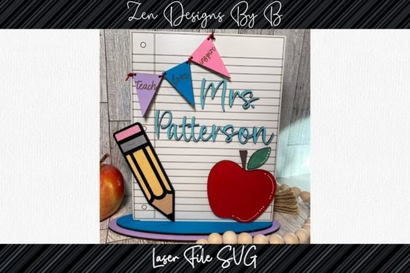Download Teacher Name Sign Laser SVG - Sign Collection