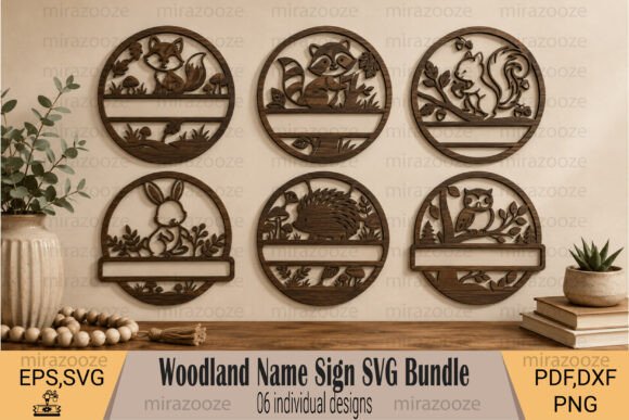 Download Woodland Name Sign SVG Bundle - Sign Collection