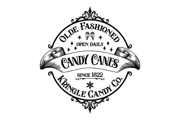 Download Candy Canes Christmas Vintage Sign SVG - Sign Collection