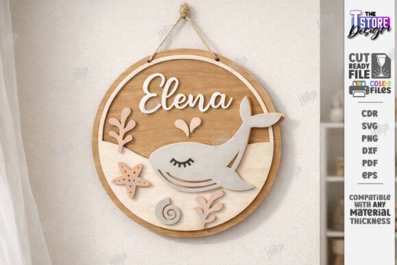Download Kids Room Name Sign Laser Cut | CNC File - Sign Collection
