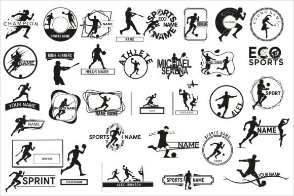 Download Dynamic Sports Name Wall Art Design - Sign Collection