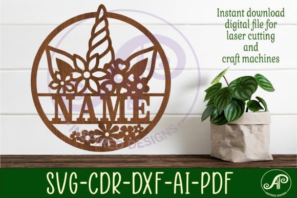 Download Unicorn Horn Name Sign Svg Laser Cut - Sign Collection