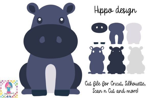 Download Hippo SVG | Animal Paper Craft Design. - Sign Collection