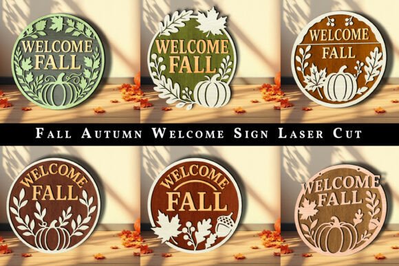 Download Fall Autumn Welcome Sign Laser Cut SVG - Sign Collection