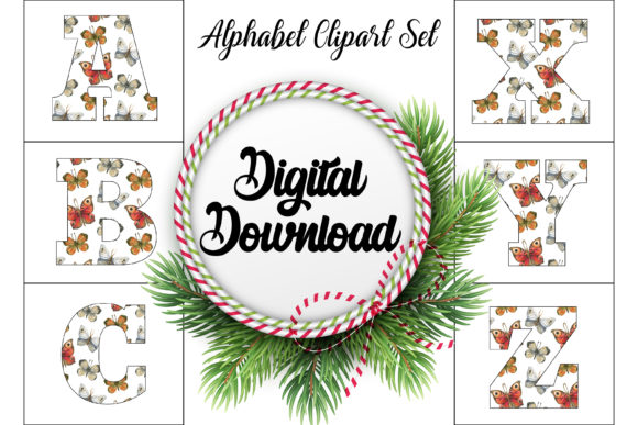 Download Butterfly Alphabet Clipart Design Set - Sign Collection