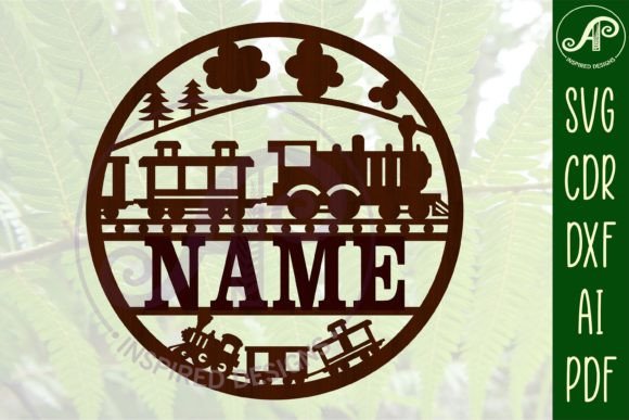 Download Train Name Sign SVG Cut File - Sign Collection