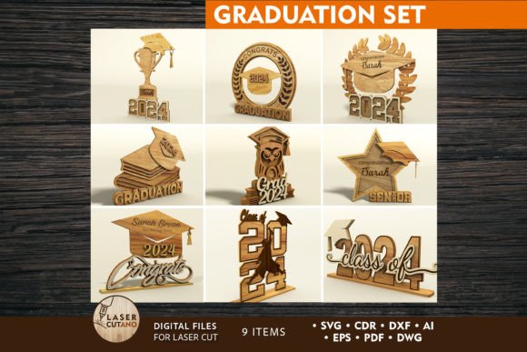 Download Graduation SET Laser Cut Templates - Cut templates Collection