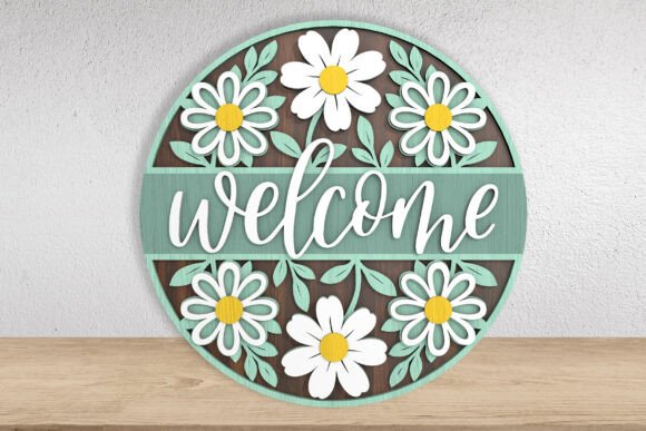 Download Daisy Welcome Sign Laser Cut File - Sign Collection