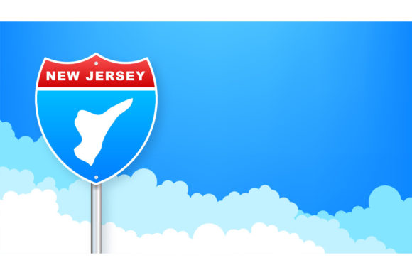 Download New Jersey Map on Road Sign - Sign Collection